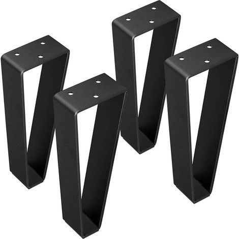 pieds de meuble réglables pour canapé en métal noir avec vis (1/5)