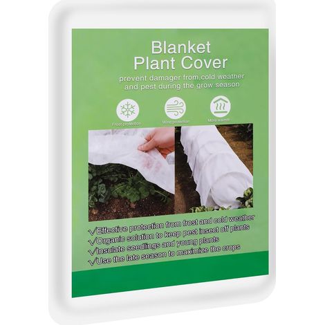 Housses Toison Non-tissée de Protection 30g/m² 3m10m Voile d'Hivernage pour Plantes, Résistant Protection Hivernale pour Protège Les Plantes, Fleurs et Légumes, Blanc (1/5)