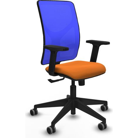 Silla de oficina piqueras y crespo Motilla azul cuero sintético (1/2)