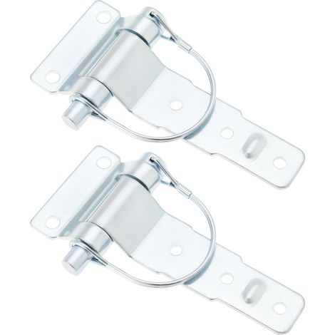 Lot de 2 charnières amovibles en acier galvanisé pour voiture, type D, matériel de goupille amovible, convient pour remorque, camion, camionnette, caravane, remorque de chevaux (1/5)
