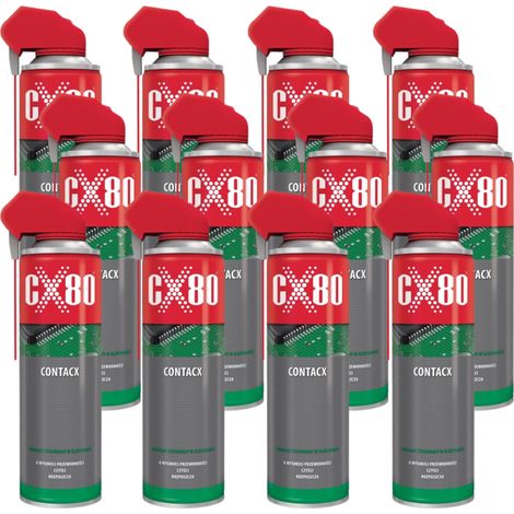 Spray CX80 CONTACX pour le nettoyage des composants électroniques et des circuits imprimés, 500 ml x 12 (1/2)