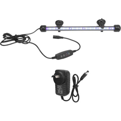 Éclairage LED étanche pour aquarium, 3 modes, intensité réglable, prise secteur 100-240 V, 28 cm (1/5)