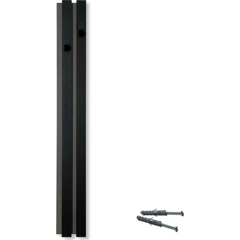 Cintre en bois Lamele 98 cm, module 12 cm, noir (1/5)