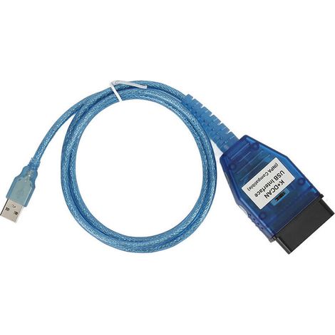 Jeffergarden Câble KD CAN OBD2 FT232RL avec puce et commutateur USB de remplacement pour protocole LINE 8 broches E60 E61 E70 E81