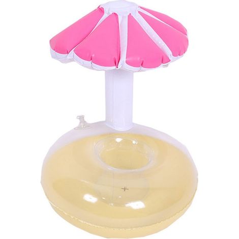 1 Support Gobelet Flottant,PVC Gonflable,Champignon Design,Rouge et Bleu Couleur,Piscine Plage Lac (1/4)