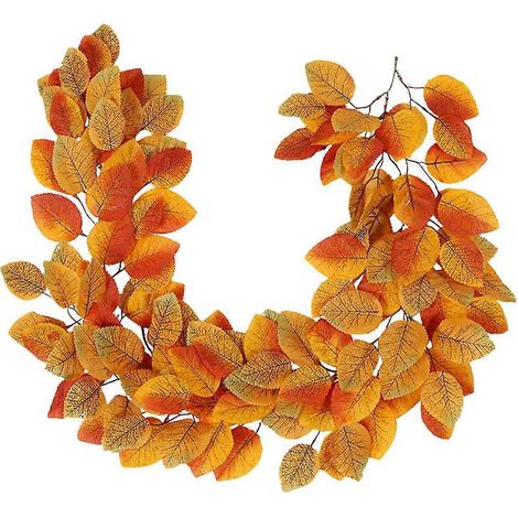 Guirlande d'eucalyptus artificiel, vigne de récolte, couronne de feuilles artificielles, décoration suspendue-100x16cm (1/3)