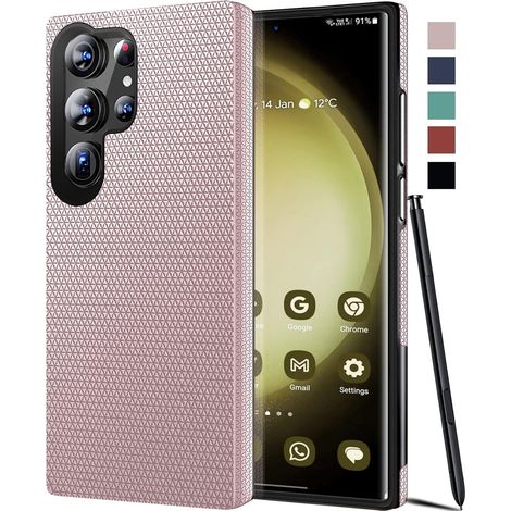 CUSTODIA PER SAMSUNG GALAXY S23 ULTRA 5G SILICONE RIGIDA ROSA (1/5)