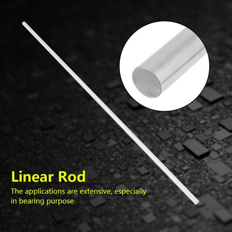 rail cylindrique en acier inoxydable, axe linéaire droit, tige ronde de 8 mm de diamètre et de 500 mm de longueur (1/5)