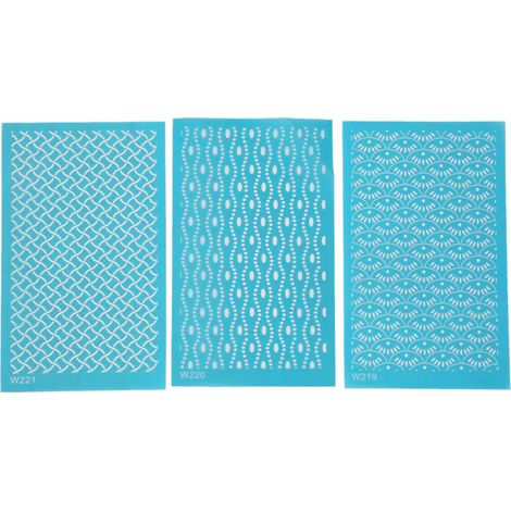 Pochoir En Soie Réutilisable - Pour Argile Polymère Et T-Shirt - Ensemble De 3 Modèles (1/5)