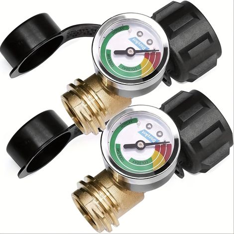Manomètre universel pour réservoir de propane de 5 à 20 lb — Indicateur de niveau de gaz avec interface QCC1/Type 1, paquet de 2 (1/5)