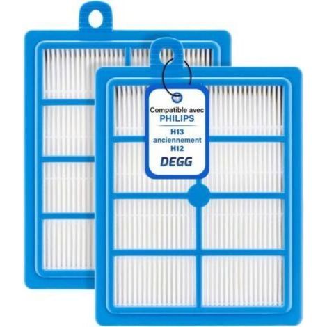 Filtre HEPA H13 - Compatible avec aspirateurs Philips, Electrolux, AEG, Tornado, H13 anciennement H12, Performer, Power Pro, Jetmaxx Series - Accessoire pour aspirateur - Lot de 2 (1/5)