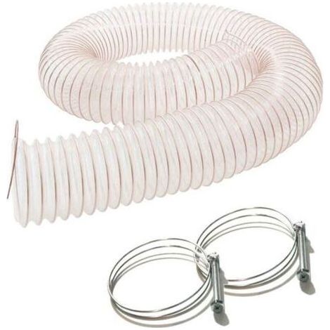 Tuyau flexible d'aspiration pour poussières et copeaux en PU acier cuivré – 2,5 m, diamètre 100 mm, épaisseur 0,4 mm – Antistatique, 2 colliers de serrage inclus (1/4)