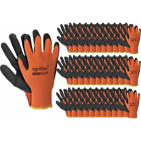 Guantes de trabajo / Aislantes / naranja-negro / Talla: 10 - XL / OX-WINUAPB - 120 unidades.