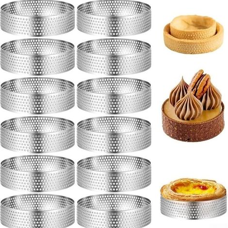 Cercle à tarte rond en acier inoxydable 20 cm pour moule rond en acier (1/5)