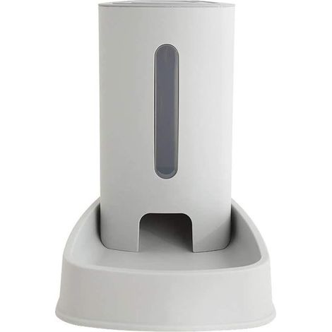 Distributeur Croquettes pour Chien/Chat Automatique Amovible Pet Feeder Potable Fontaine Chats/Chiens en Plastique Gamelle (Pig) (1/4)