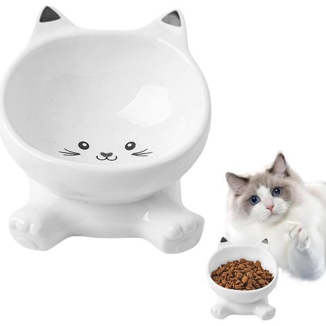 Bol Surélevé pour Chat - Bols surélevés pour Chats - Écuelle Céramique (1/5)