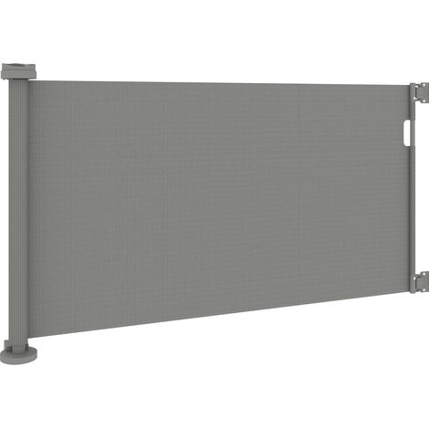 Barrière d'escalier extensible, hauteur 0-136 cm, hauteur 87 cm, barrière de sécurité pour animaux, 142 x 10 x 87 cm, grise