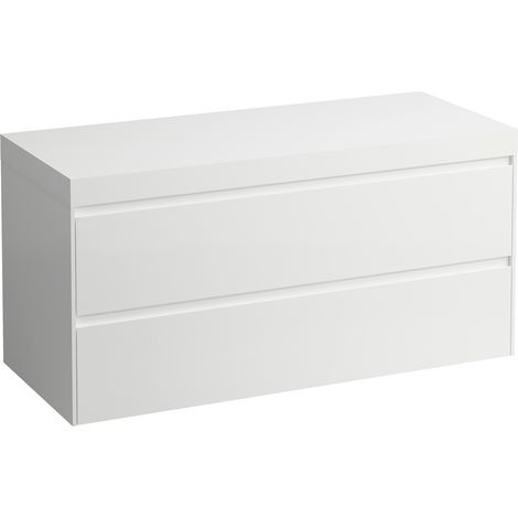 LAUFEN LANI Plan de lavabo blanc mat avec meuble sous-lavabo, (1/3)