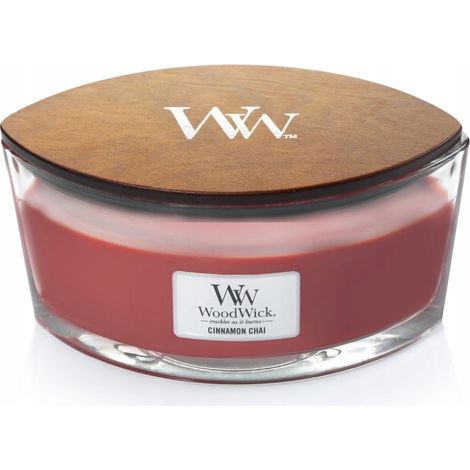 Vela WoodWick de canela y chai, 453,6 g, Ellipse (1/2)