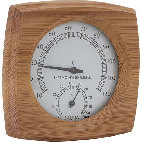 Thermomètre-hygromètre 2 en 1 en bois pour intérieur, accessoires de sauna (1/4)