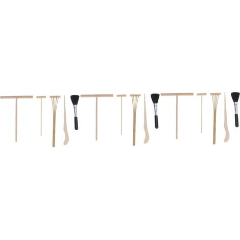 15pièces Outils De Jardinage Râteau Miniature pour Sable Zen Et Microlandschaft Accessoire De Relaxation (1/5)