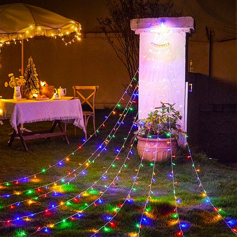 Hofuton 350 LED Etoile Lumineuse Noël Exterieur IP65 Etanche Guirlande Lumineuse Multicolore 9 3.5m Lignes Tombantes, Noël Décoration Extérieur pour Fête Sapin de Noël Porte Cour Plafond (1/5)