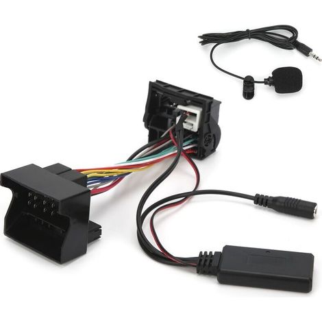 Bluetooth-AUX-IN-Adapter, 12-poliges DC12V Bluetooth-AUX-IN-Kabel, Stereo-Audioadapter mit Mikrofon für Peugeot 207, 307, 407, 308 (1/4)