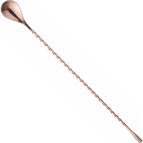 Barkeeperlöffel für Cocktails, lang, 385 x 35 mm, Kupfer (1/2)