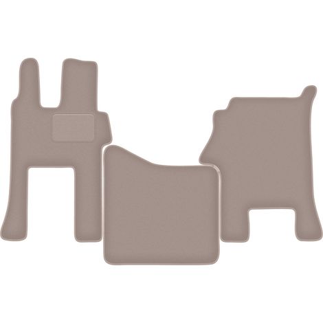 Alfombrillas de terciopelo para coche: Mercedes Actros MP4 cabina ancha (2011-) beige