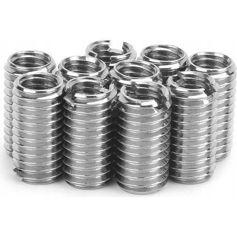 Manguitos de reparación de rosca M10/M8, reducción L=20mm, acero inoxidable, 10 unidades.