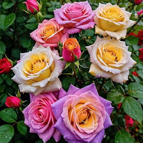 Lot de 120 graines de roses colorées – Plantes ornementales variées, parfaites pour fleurs en pots et plantations extérieures