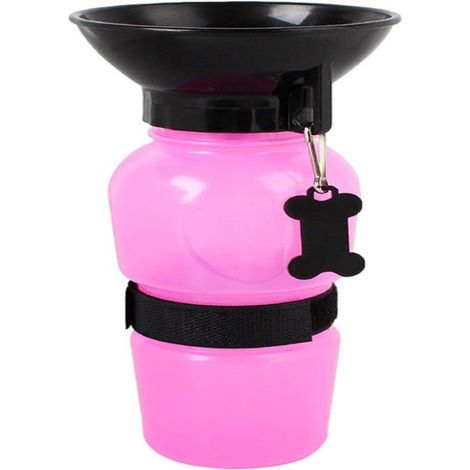 Gourde pour chien, bouteille d\'eau avec gamelle intégrée, idéale pour les sorties en extérieur et les voyages (1/4)