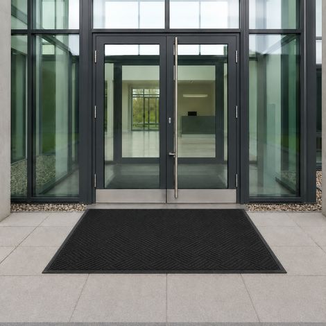 Tapis absorbant / anti-salissure Waterhog Diamond 115x180 cm - Bordure en caoutchouc - Anthracite (1/5)