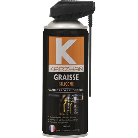 Graisse au silicone avec tête 2 jets - aérosol 400ml KARZHAN - 24578 (1/2)