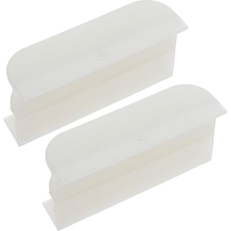 2 Pièces Guide à Roulettes pour Porte de Coulissante, Guide Inférieur de Porte de Encadrée, Plastique Beige, Canal 1/2 Pouce, Glissement Fluide, Entretien Facile, Salle de Bain (1/5)