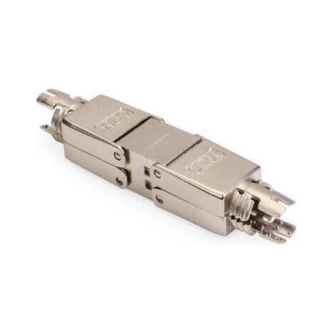 Módulo de manguito para conectar cables LAN, tipo barril, 6A, pantalla sin herramientas (1/4)