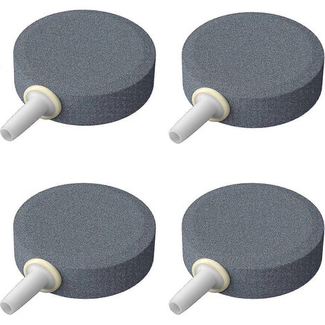 Diffuseur à bulles d'air rond de 4 cm pour aquarium, compatible avec les nano-pompes à air, les petits bassins et les aquariums DWC (lot de 4). (1/5)