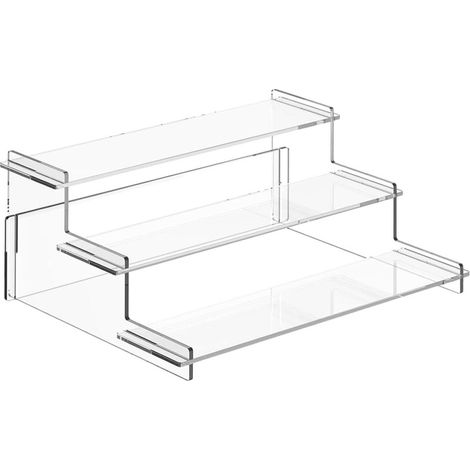 Présentoir à Bijoux Support Multi-niveaux en Acrylique Transparent Étagère Surélevée Élégante et Pratique Simple et Facile à Utiliser pour Collection de Figurines (1/5)