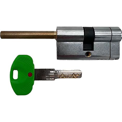 CILINDRO PROFILATO PER POMOLO SERIE 'EVO K22' mm 26+10+36 = 72 (31+41) cromo satinato  - SECUREMME