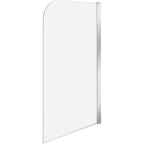 Mampara de ducha minimalista de vidrio templado transparente ajustable plateado 140 x 80 cm Lapan