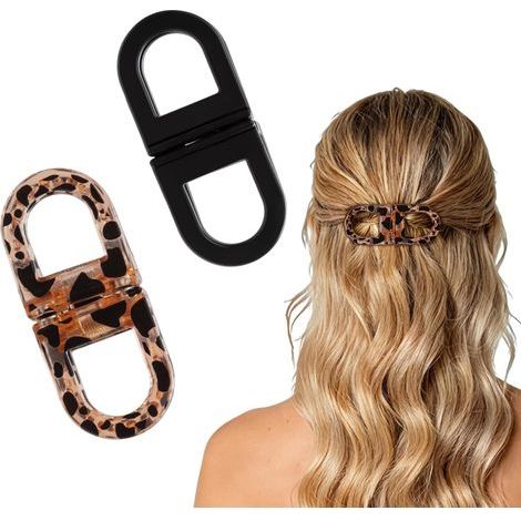 Set di 2 fermagli magnetici per capelli, ideali per acconciature semplici di tutti i giorni, adatti a tutti i tipi di capelli, con tenuta forte. (1/5)