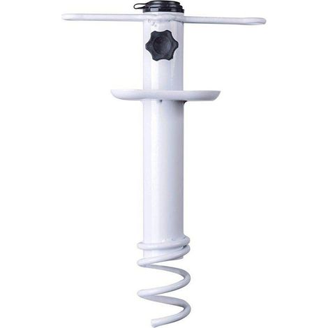 Marbueno Parasol Succion Acier Blanc 35,5x15x6 cm Plage et Jardin 10506