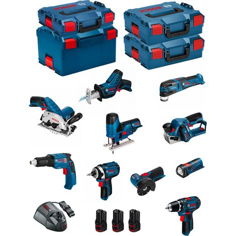 BOSCH Kit 12V BMK10-28CD3 (GSR12V-15+GTB12V-11+GDR12V-105+GWS12V-76+GST12V-70+GKS12V-26+GOP12V-28+GSA12V-14+GLI12V-80+GHO12V-20) (1/5)