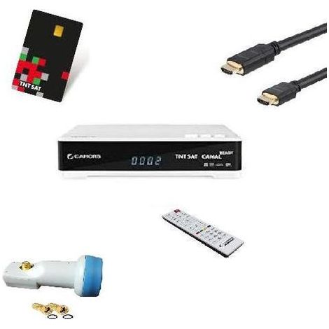 CAHORS Récepteur satellite HD + Carte TNTSAT V6 + Câble HDMI +LNB -HD ME