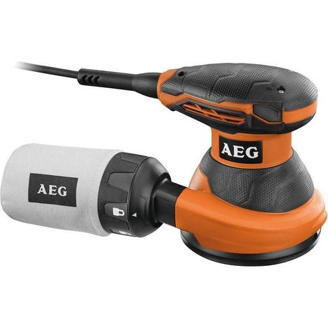 Ponceuse excentrique filaire AEG - 300W - diamètre 125 mm - avec sac à poussière (1/4)