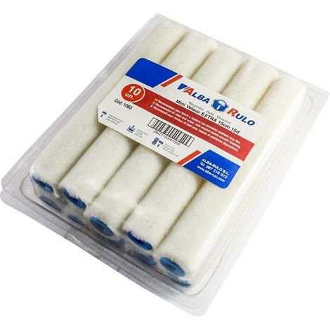 ALBA-RULO recambio mini velour extra 15cmx15 p-10 1065 , Recambio de espuma Mini Velour Extra poro 10 Tamaño 15 cm Diámetro 15mm Recomendado para hierro o madera con es (1/2)