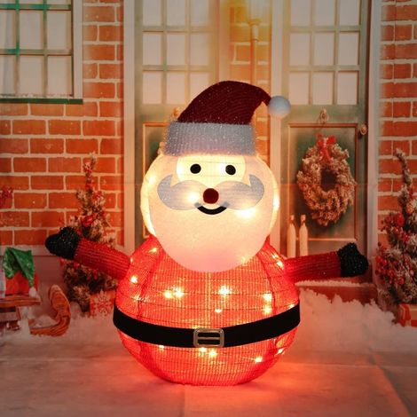 Figura Iluminada Navidad - Hombre De Nieve Y Papa Noel - 60 X 40 Cm - 40 Led Blancos - IP65 - Para Exterior E Interior (1/5)