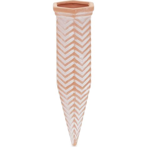 Set de 4 conos de riego automático con diseño en zigzag para plantas 30 x 10 x 10 cm de arcilla terracota 130012584 (1/5)