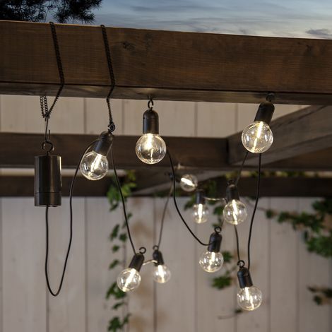 Star Trading Guirlande lumineuse Fiesta, décoration, LED, minuterie, blanc chaud, extérieur, 3,6 mètres