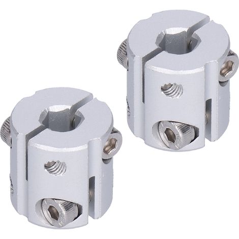 2 pièces Accouplement d'arbre en alliage d'aluminium à trou hexagonal, haute charge, pour pièces de 8mm à 12mm (1/5)